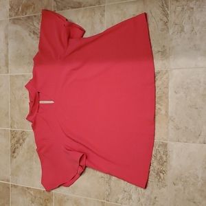 EUC Lane Bryant cutout flutter sleeve pink top
